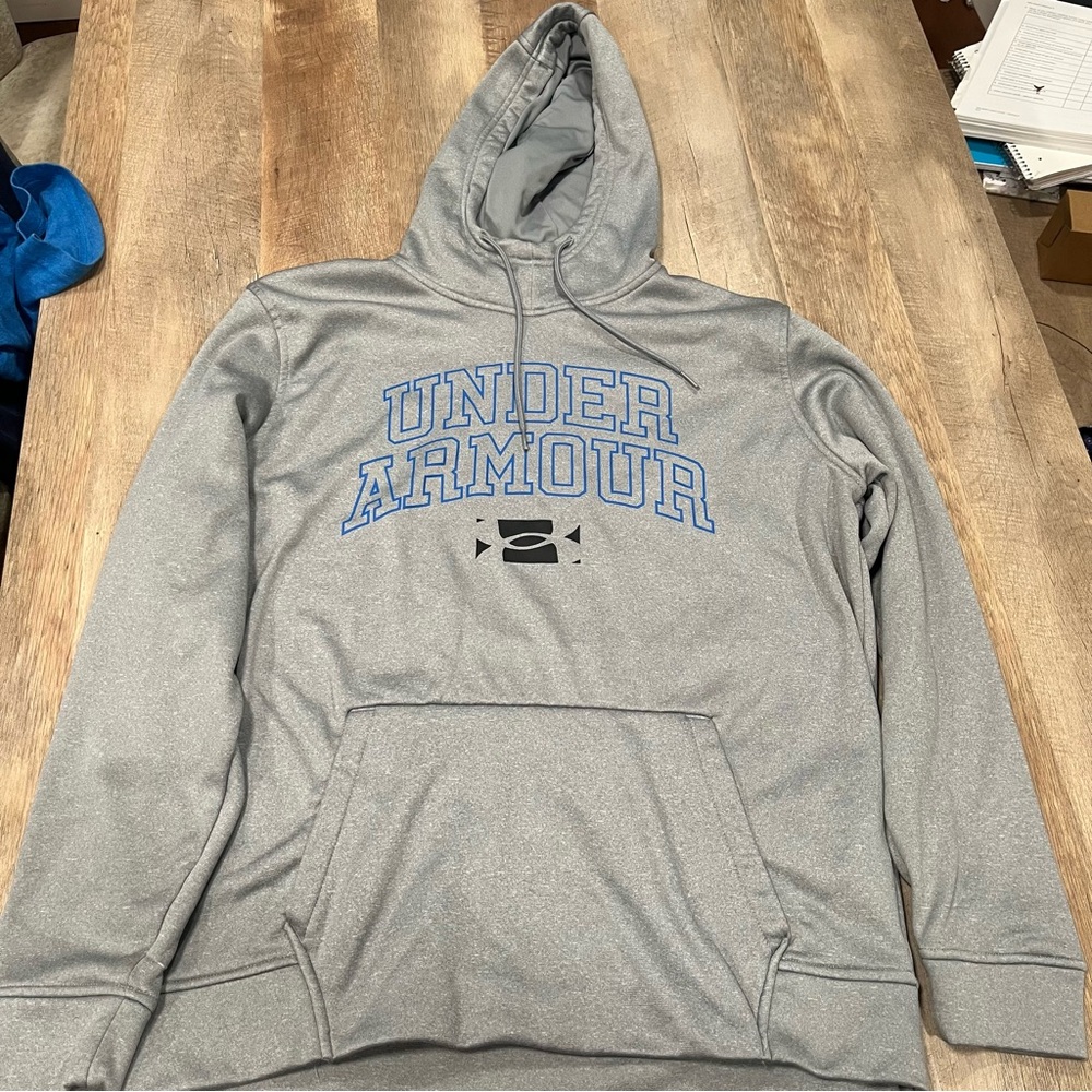 Under Armour Gray Hoodie Size Large for Men see photos